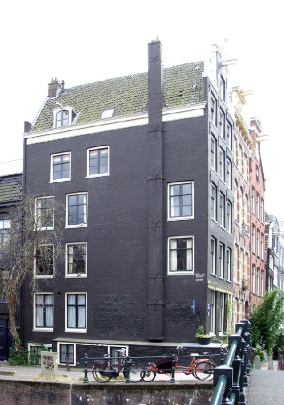 Herengracht 1 zijgevel aan de Brouwersgracht