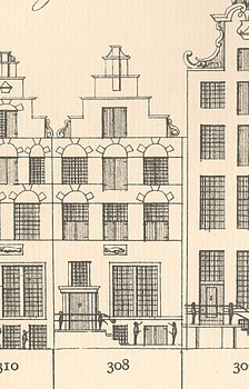 Keizersgracht 308 Tekening Caspar Philips