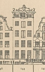 Keizersgracht 144, Tekening Caspar Philips