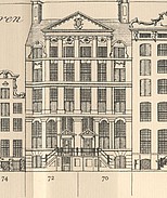 Herengracht 70 - 72 tekening Caspar Philips