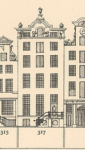 Herengracht 317, Tekening Caspar Philips