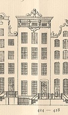 Keizersgracht 422, Tekening Caspar Philips