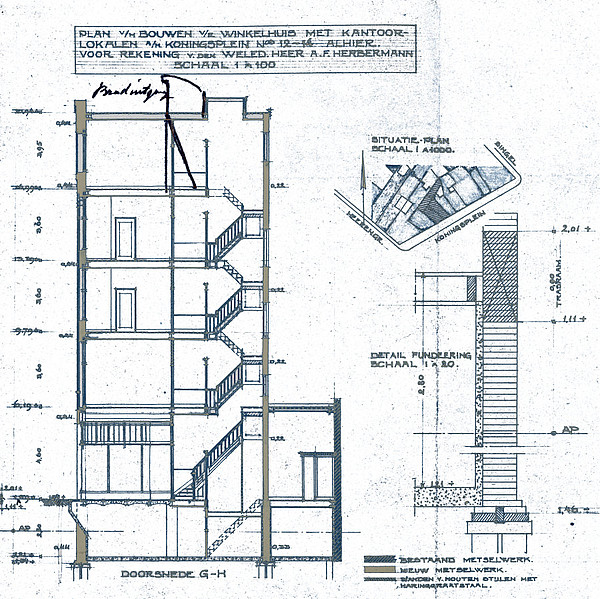 1914 bouw winkel Jacot gevel 2