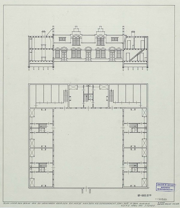 Keizersgracht 334-346 sit.tekening