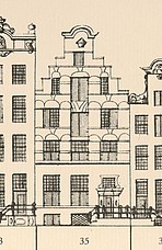 Keizersgracht 35, tekening Caspar Philips