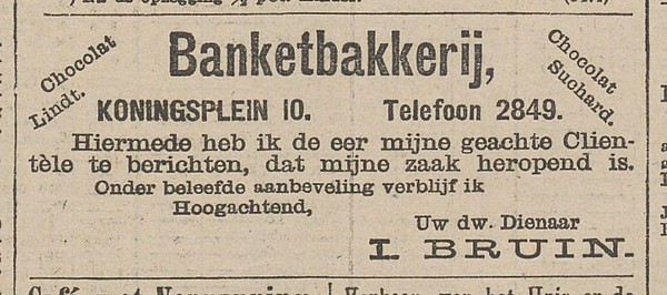 Koningsplein 10 1901 heropend Het nieuws van den dag 25-09-1901