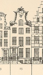 Keizersgracht 25 tekening Caspar Philips