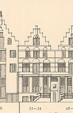 Keizersgracht 32-34, Tekening Caspar Philips