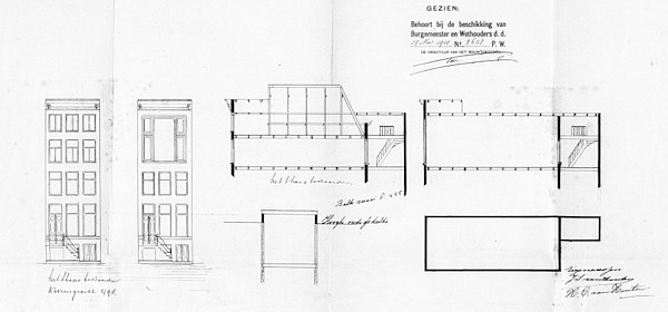 Keizersgracht 498 verbouw atelier 1901 2a SAA