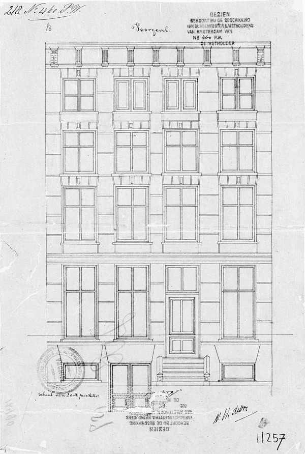 Keizersgracht 182 bouwtek W.H. de Vos SAA