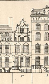 Herengracht 50 tekening Caspar Philips