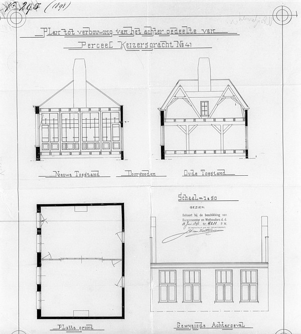 Keizersgracht 041 bouwtek 1898 SAA