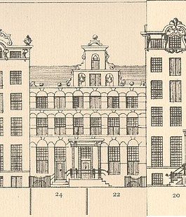 Herengracht 22 - 24, Tekening Caspar Philips