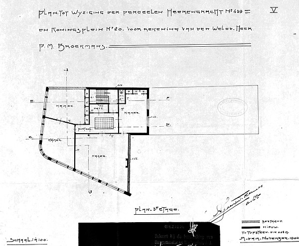 Koningsplein 20 1904 Tekening 5 Jacot PAA