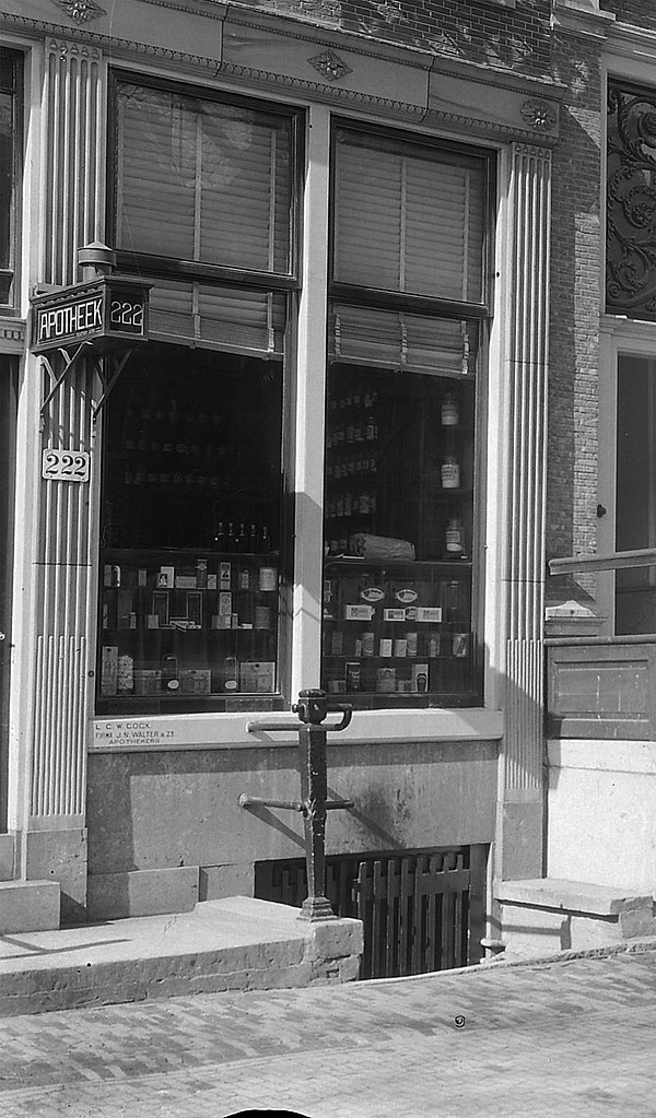 Herengracht 222 Apotheek C. Steenbergh 1920-1930