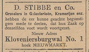 Kloveniersburgwal 01 1893 winkel Nieuw Israelietisch weekblad 03-11-1893