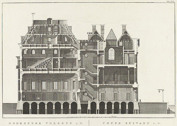 Keizersgracht 324 doorsnede RP-P-1921-323