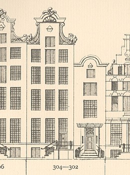 Keizersgracht 302-304 Tekening Caspar Philips