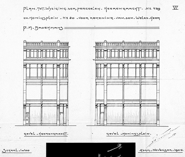 Koningsplein 20 1904 Tekening 6 Jacot PAA