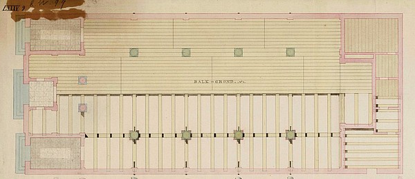 Keizersgracht 022 Tekening 1836 Straaten NHA fundering 3