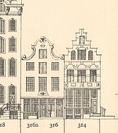 Keizersgracht 314-316, Tekening Caspar Philips