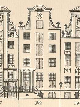 Keizersgracht 389, Tekening Caspar Philips