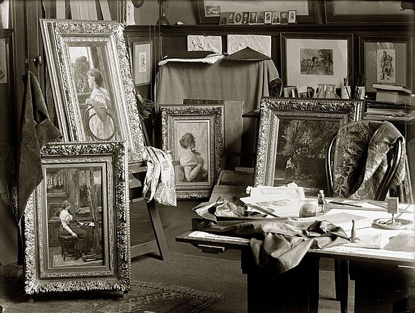 Keizersgracht 609 atelier Witkamp 1 Olie 1897 SAA