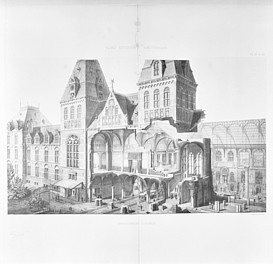 Rijksmuseum perspectivische doorsnede