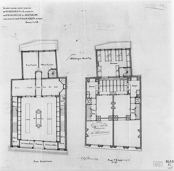 Koningsplein 04-6 Bleijs platte grond 1 1890 SAA