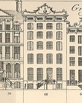 Herengracht 68 tekening Caspar Philips