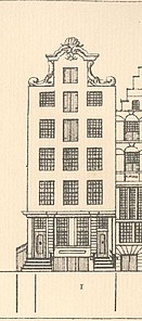 Herengracht 1 tekening Caspar Philips