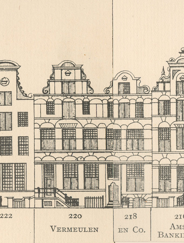 Herengracht 218 - 220, Tekening Caspar Philips