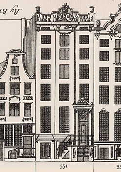 Herengracht 551, Tekening Caspar Philips