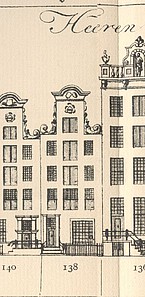 Herengracht 138 tekening Caspar Philips