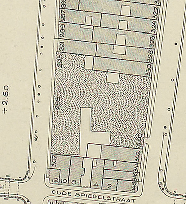 Herengracht 295 Singel 340 Kaart 1943 tel SAA