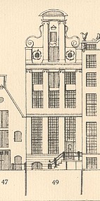 Herengracht 49 tekening Caspar Philips