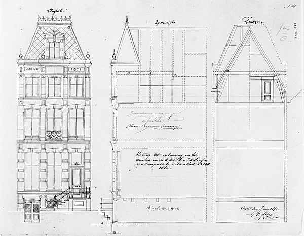 Herengracht 088 tekening Salm 1871 SAA