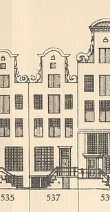 Keizersgracht 537, Tekening Caspar Philips