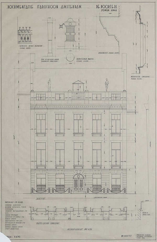 Herengracht 478 opmeting 1946 Dekker RCE