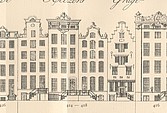 Keizersgracht 418-424, Tekening Caspar Philips