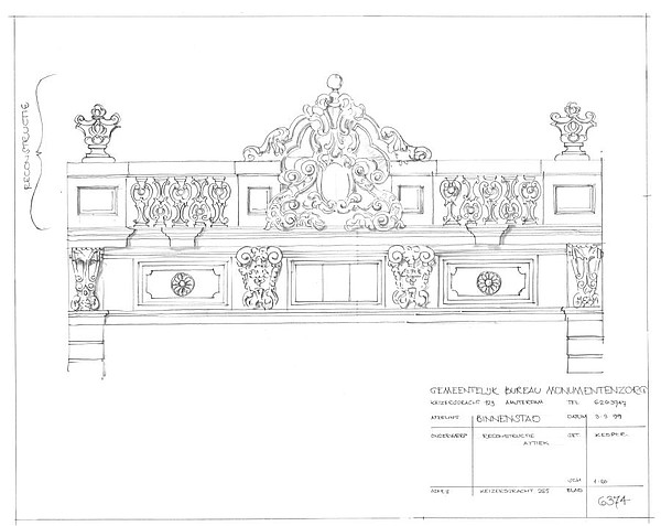 Keizersgracht 265 reconstructie attiek 1999 SAA