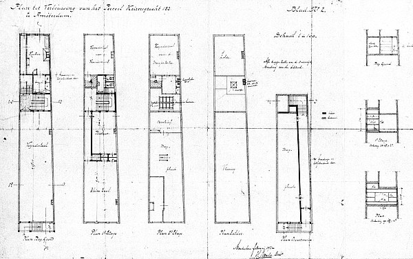 Keizersgracht 183 1922 platte grond nieuw PA