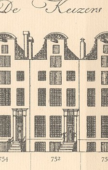 Keizersgracht 752 Tekening Caspar Philips