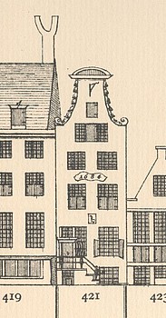 Keizersgracht 421, Tekening Caspar Philips