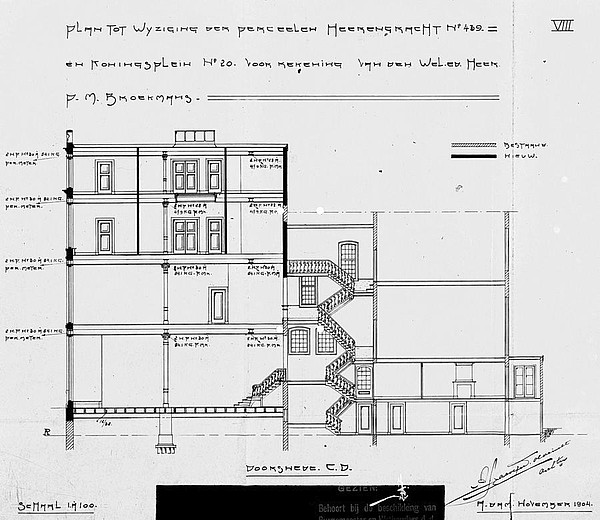 Koningsplein 20 1904 Tekening 8 Jacot PAA