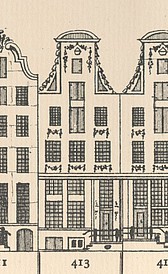 Keizersgracht 413, Tekening Caspar Philips