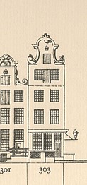 Keizersgracht 303, Tekening Caspar Philips