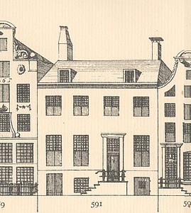 Herengracht 5, Tekening Caspar Philips