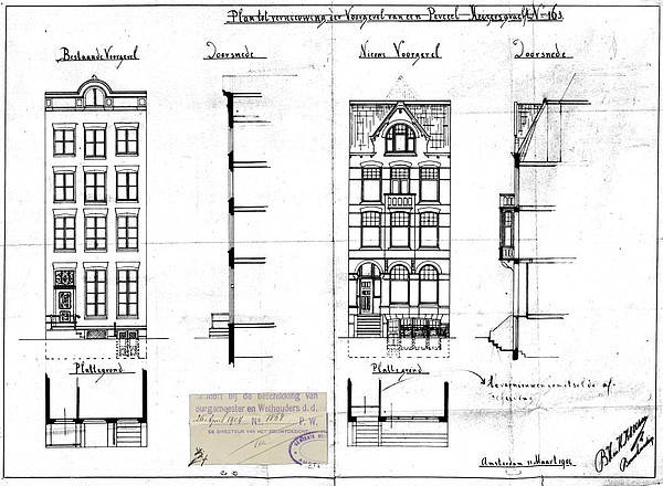 Keizersgracht 163 gevel PA