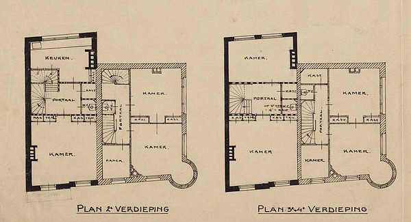 Keizersgracht 707-709 plat grond 3 1912 Tholens SAA